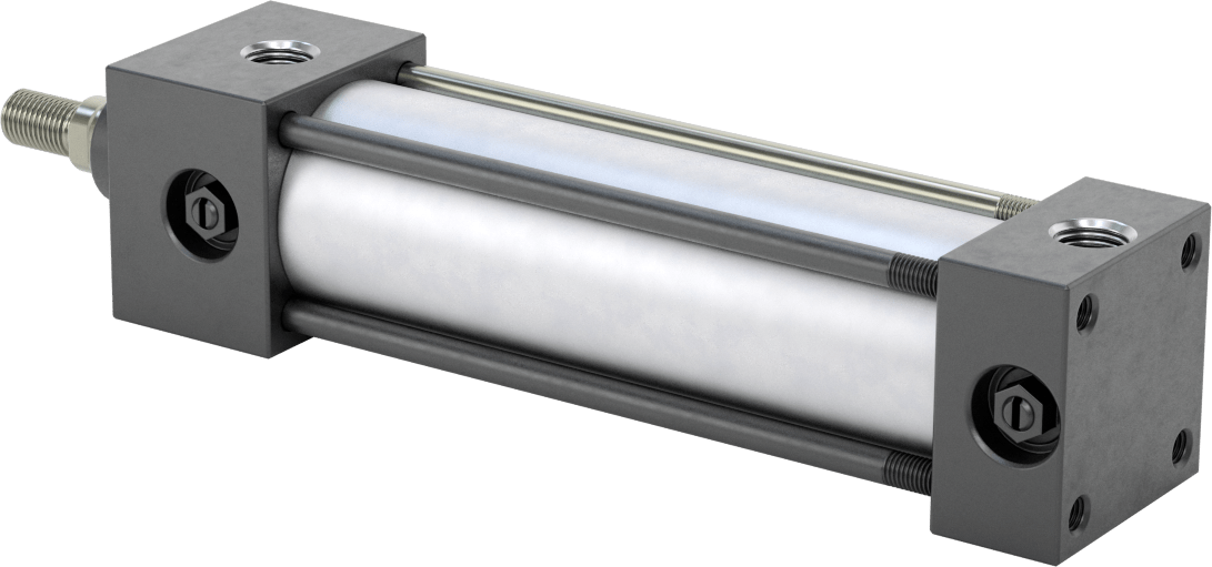 Yastıklı NFPA Bağlantı Çubuğu Hava Silindiri, Sensör Hazır, 1-1/2" Delik Çapı, 4-1/2" Strok Uzunluğu