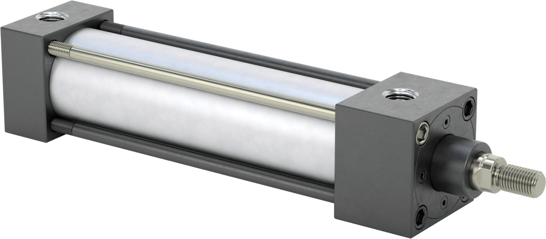 Yastıklı NFPA Bağlantı Çubuğu Hava Silindiri, Sensör Hazır, 1-1/2" Delik Çapı, 5" Strok Uzunluğu