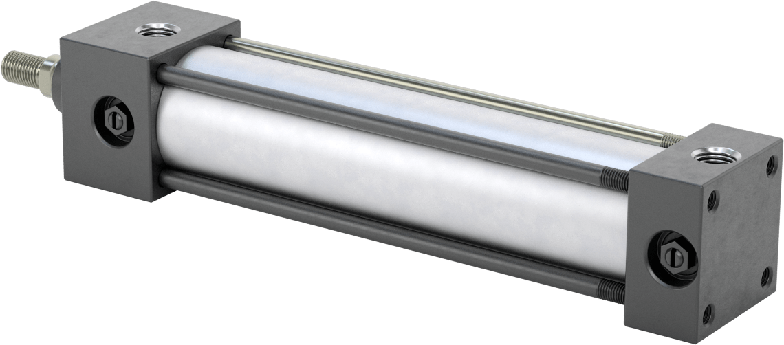 Yastıklı NFPA Bağlantı Çubuğu Hava Silindiri, Sensör Hazır, 1-1/2" Delik Çapı, 6" Strok Uzunluğu