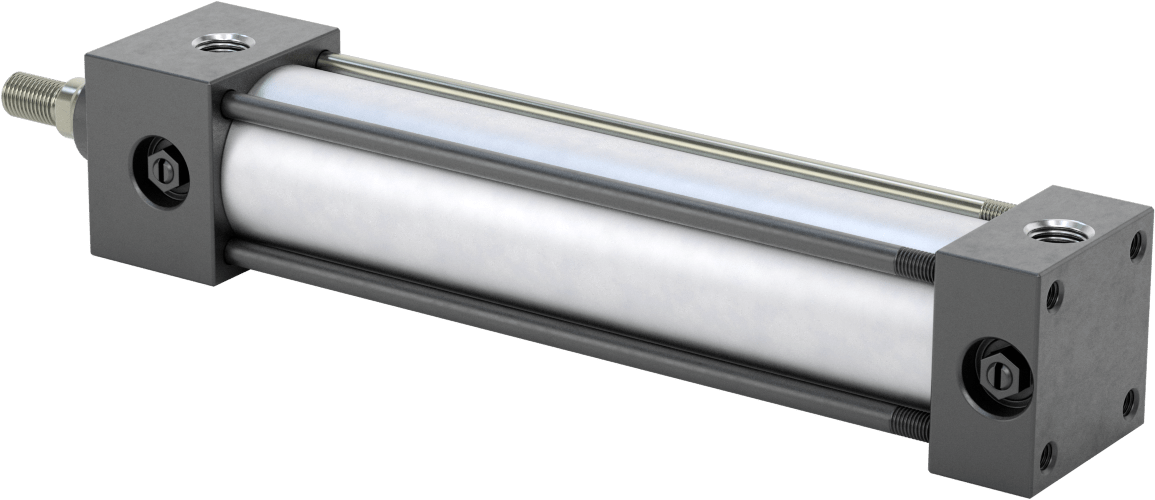 Yastıklı NFPA Bağlantı Çubuğu Hava Silindiri, Sensör Hazır, 1-1/2" Delik Çapı, 6-1/2" Strok Uzunluğu