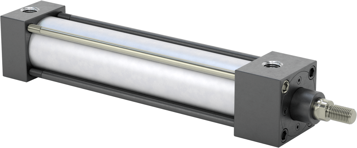 Yastıklı NFPA Bağlantı Çubuğu Hava Silindiri, Sensör Hazır, 1-1/2" Delik Çapı, 6-1/2" Strok Uzunluğu