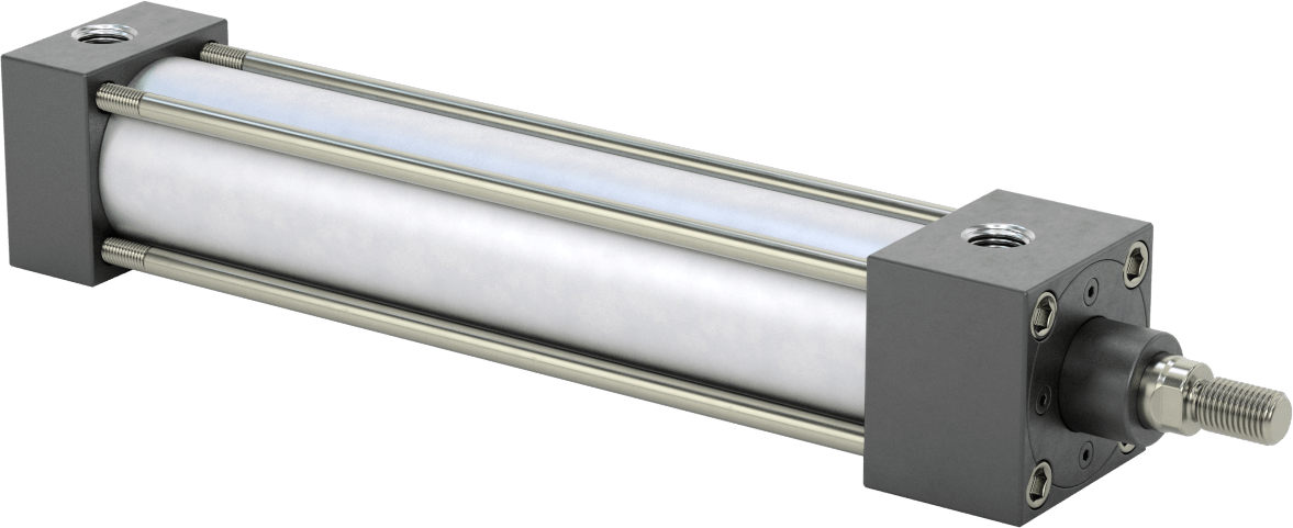 Yastıklı NFPA Bağlantı Çubuğu Hava Silindiri, Sensör Hazır, 1-1/2" Delik Çapı, 7" Strok Uzunluğu
