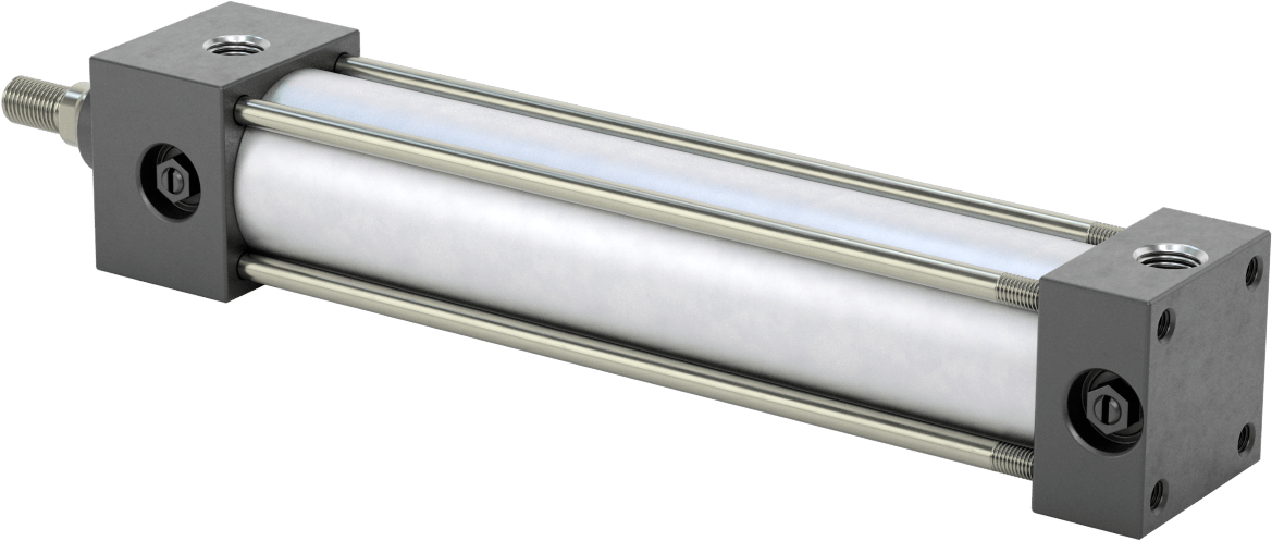 Yastıklı NFPA Bağlantı Çubuğu Hava Silindiri, Sensör Hazır, 1-1/2" Delik Çapı, 7" Strok Uzunluğu