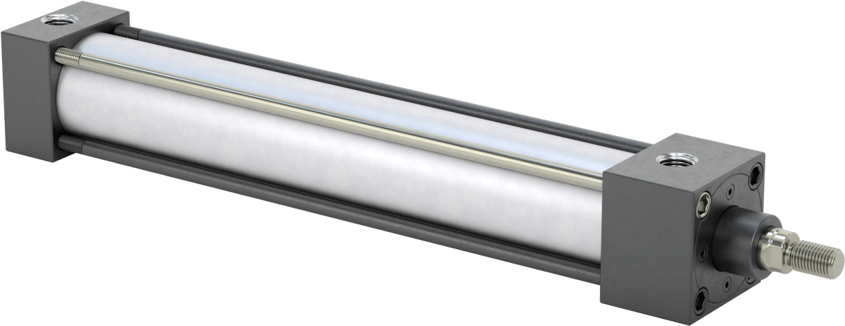 Yastıklı NFPA Bağlantı Çubuğu Hava Silindiri, Sensör Hazır, 1-1/2" Delik Çapı, 9" Strok Uzunluğu