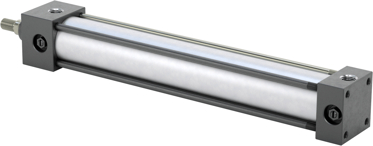 Yastıklı NFPA Bağlantı Çubuğu Hava Silindiri, Sensör Hazır, 1-1/2" Delik Çapı, 10" Strok Uzunluğu