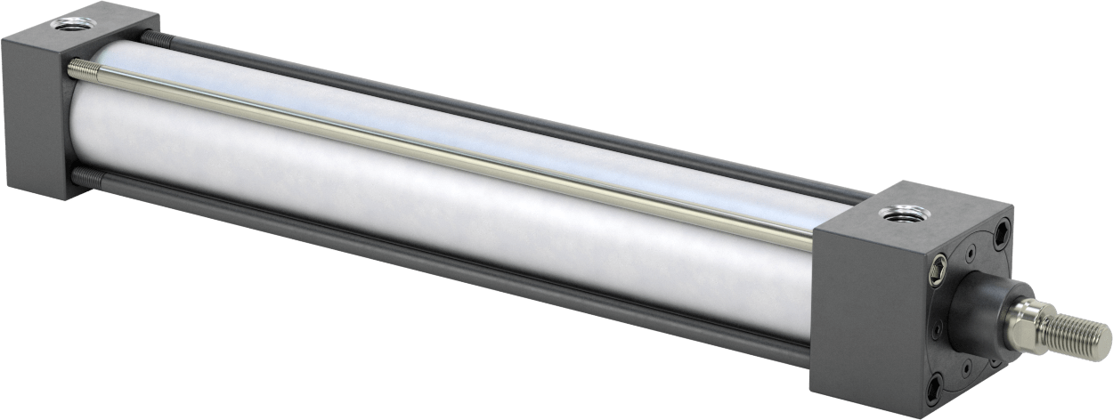 Yastıklı NFPA Bağlantı Çubuğu Hava Silindiri, Sensör Hazır, 1-1/2" Delik Çapı, 10" Strok Uzunluğu