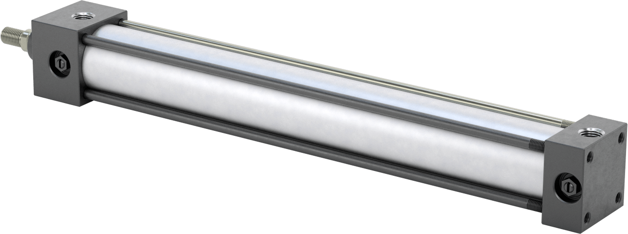 Yastıklı NFPA Bağlantı Çubuğu Hava Silindiri, Sensör Hazır, 1-1/2" Delik Çapı, 12" Strok Uzunluğu