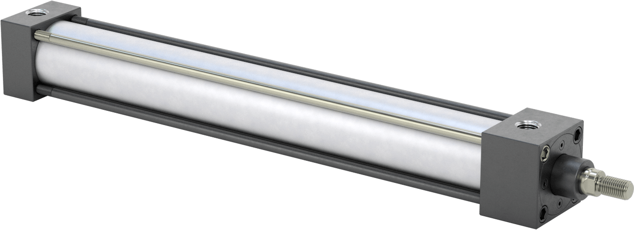 Yastıklı NFPA Bağlantı Çubuğu Hava Silindiri, Sensör Hazır, 1-1/2" Delik Çapı, 12" Strok Uzunluğu