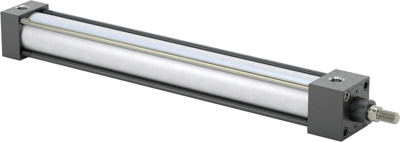Yastıklı NFPA Bağlantı Çubuğu Hava Silindiri, Sensör Hazır, 1-1/2" Delik Çapı, 13" Strok Uzunluğu