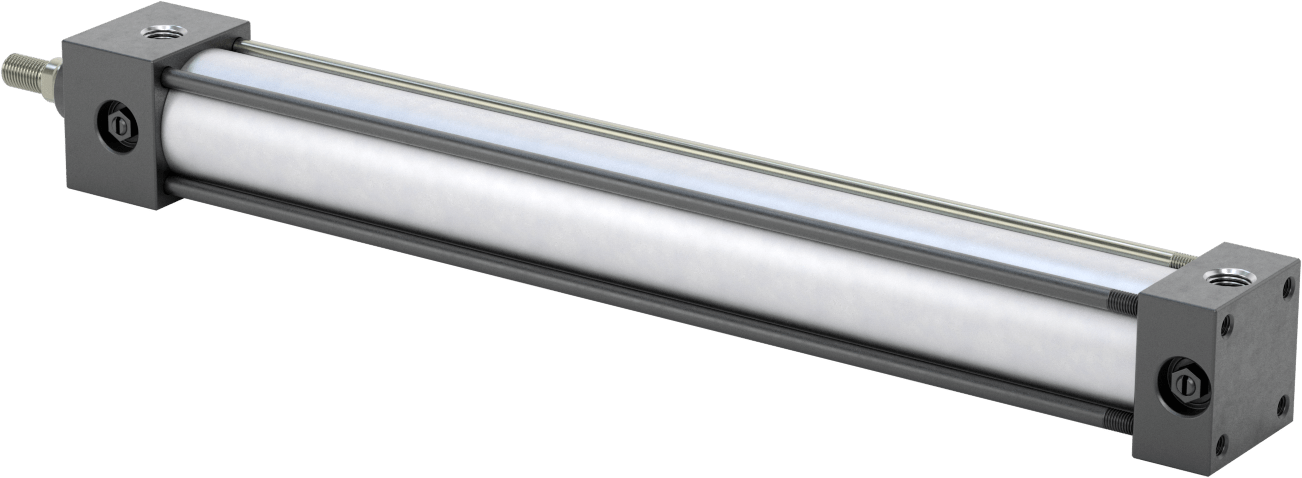 Yastıklı NFPA Bağlantı Çubuğu Hava Silindiri, Sensör Hazır, 1-1/2" Delik Çapı, 13" Strok Uzunluğu