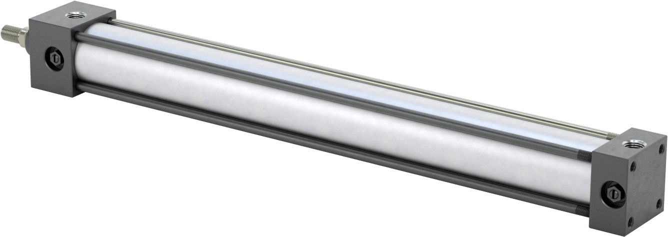 Yastıklı NFPA Bağlantı Çubuğu Hava Silindiri, Sensör Hazır, 1-1/2" Delik Çapı, 15" Strok Uzunluğu