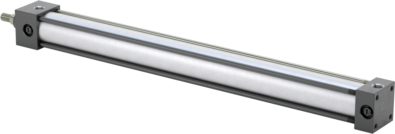 Yastıklı NFPA Bağlantı Çubuğu Hava Silindiri, Sensör Hazır, 1-1/2" Delik Çapı, 18" Strok Uzunluğu