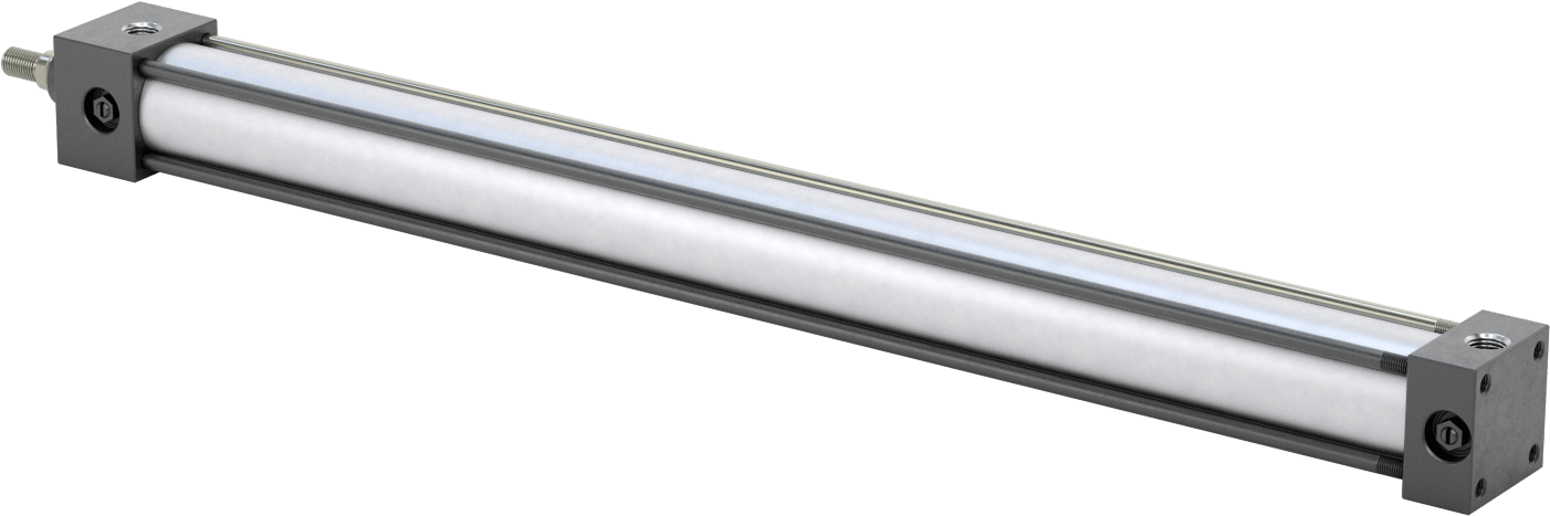 Yastıklı NFPA Bağlantı Çubuğu Hava Silindiri, Sensör Hazır, 1-1/2" Delik Çapı, 20" Strok Uzunluğu