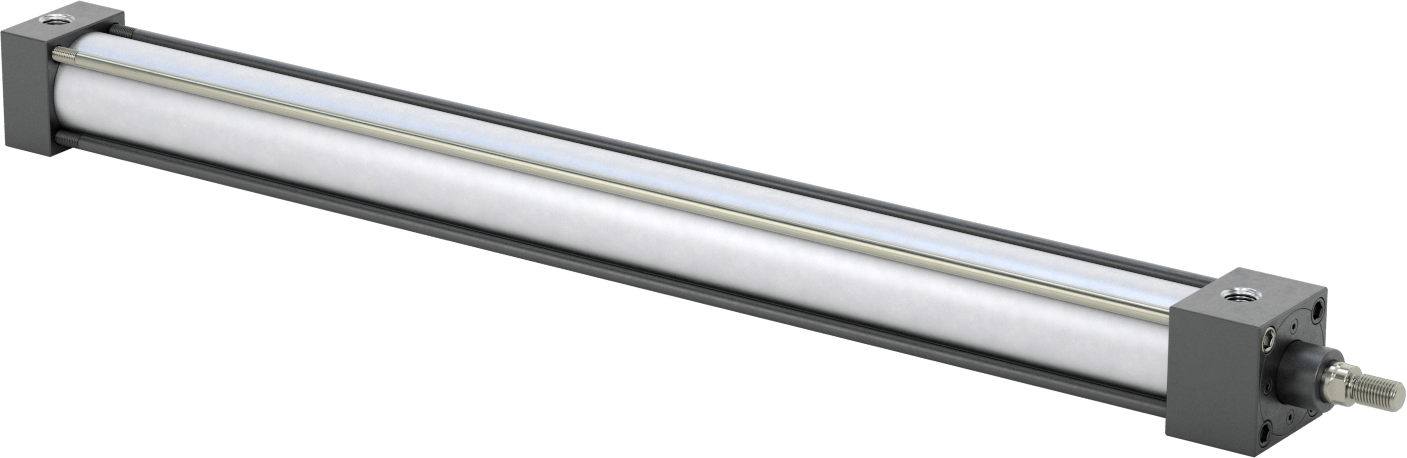 Yastıklı NFPA Bağlantı Çubuğu Hava Silindiri, Sensör Hazır, 1-1/2" Delik Çapı, 20" Strok Uzunluğu