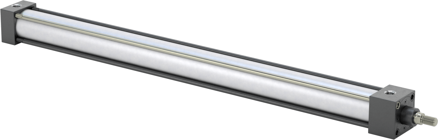 Yastıklı NFPA Bağlantı Çubuğu Hava Silindiri, Sensör Hazır, 1-1/2" Delik Çapı, 22" Strok Uzunluğu