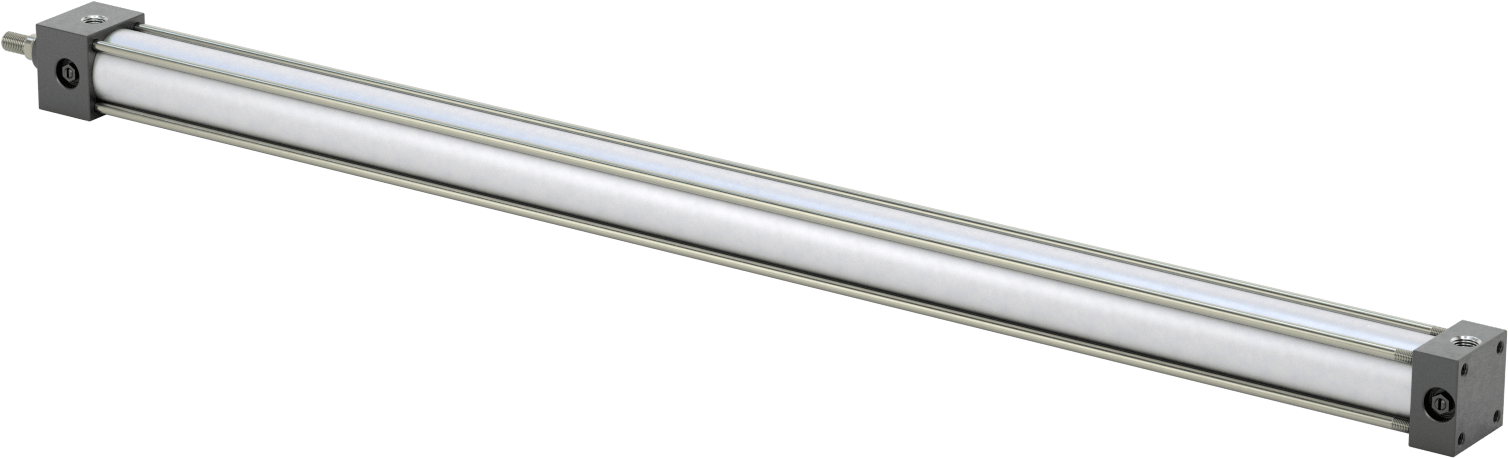 Yastıklı NFPA Bağlantı Çubuğu Hava Silindiri, Sensör Hazır, 1-1/2" Delik Çapı, 32" Strok Uzunluğu