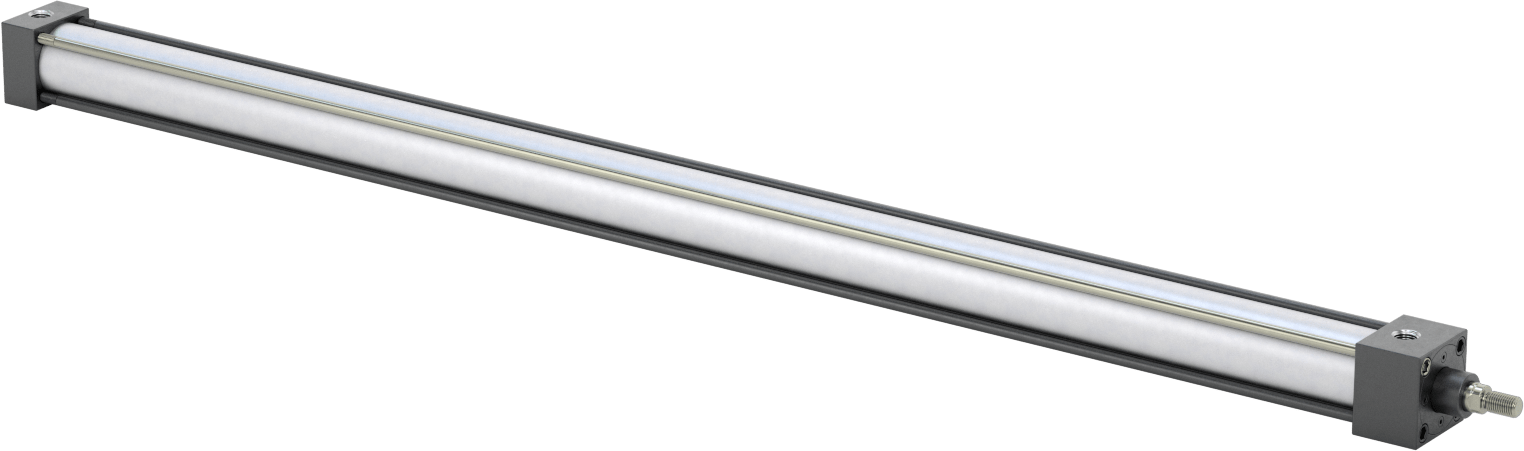 Yastıklı NFPA Bağlantı Çubuğu Hava Silindiri, Sensör Hazır, 1-1/2" Delik Çapı, 34" Strok Uzunluğu