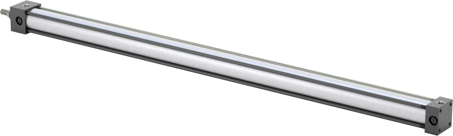 Yastıklı NFPA Bağlantı Çubuğu Hava Silindiri, Sensör Hazır, 1-1/2" Delik Çapı, 34" Strok Uzunluğu