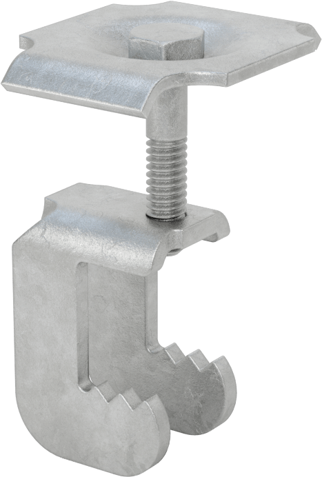 Metal Çubuk Izgara Klipsi, 1-1/2" Yükseklikli Yatak Çubuğu için C-Klipsi, Galvanizli Çelik