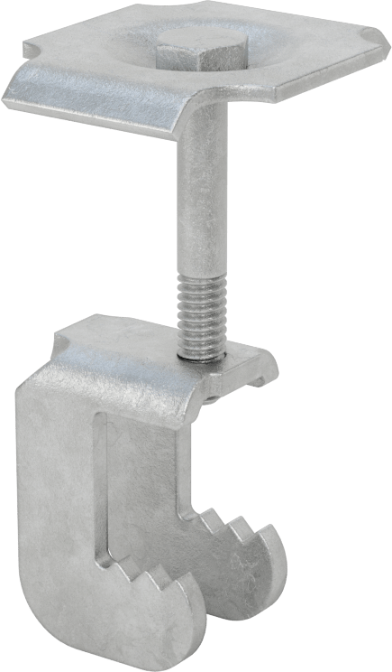 Metal Çubuk Izgara Klipsi, 2" Yükseklikli Yatak Çubuğu için C-Klipsi, Galvanizli Çelik