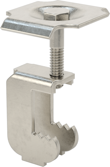 Metal Çubuk Izgara Klipsi, 1-1/2" Yükseklikli Yatak Çubuğu için C-Klipsi, 316 Paslanmaz Çelik
