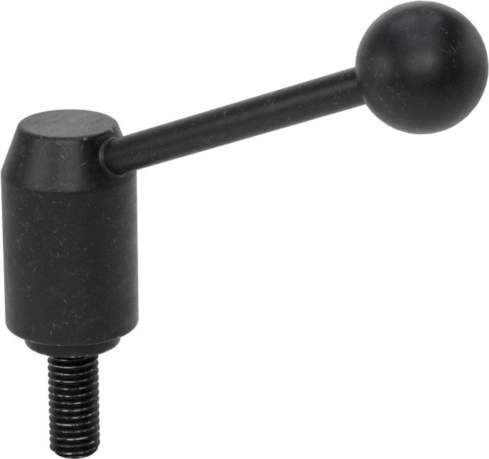 Çelik Ayarlanabilir Tutamak, 1/2“-13 Dişli 1-3/16” Uzunlukta Saplama ile, 4" Çıkıntı