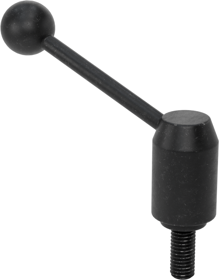 Çelik Ayarlanabilir Tutamak, 1/2“-13 Dişli 1-3/16” Uzunlukta Saplama ile, 4" Çıkıntı