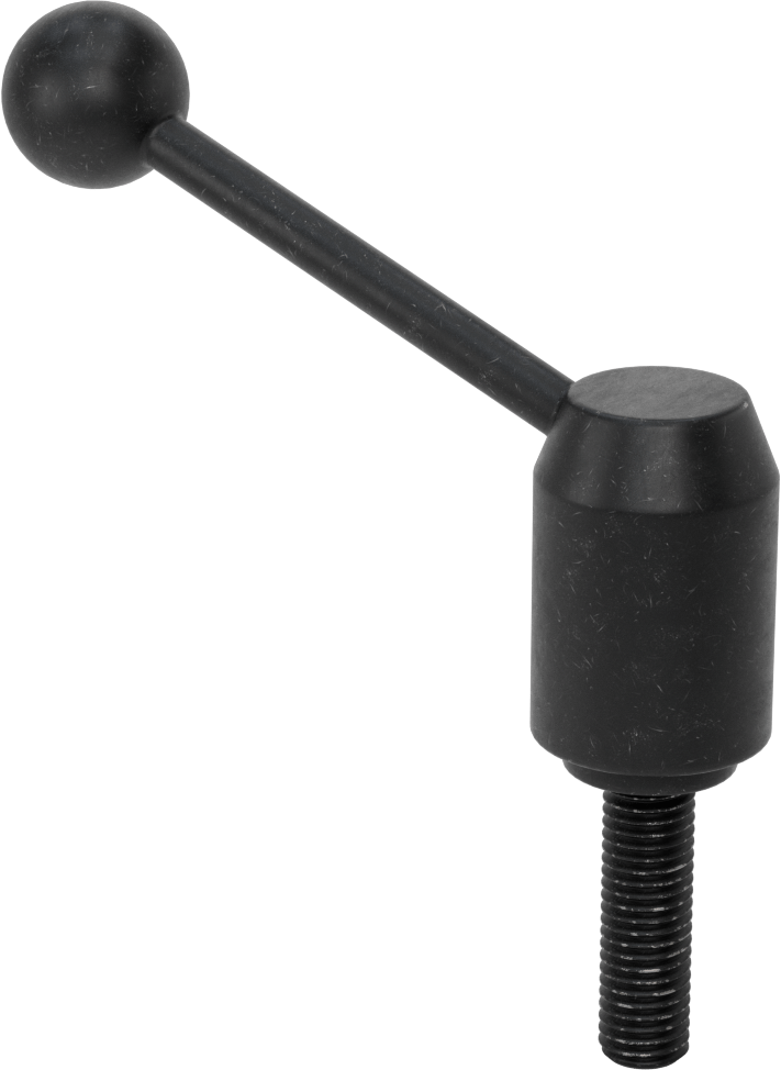 Çelik Ayarlanabilir Tutamak, 5/8“-11 Dişli 2-3/16” Uzunlukta Saplamalı, 4-5/8" Çıkıntı