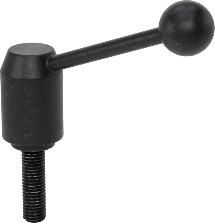 Çelik Ayarlanabilir Tutamak, 5/8“-11 Dişli 2-3/16” Uzunlukta Saplamalı, 4-5/8" Çıkıntı