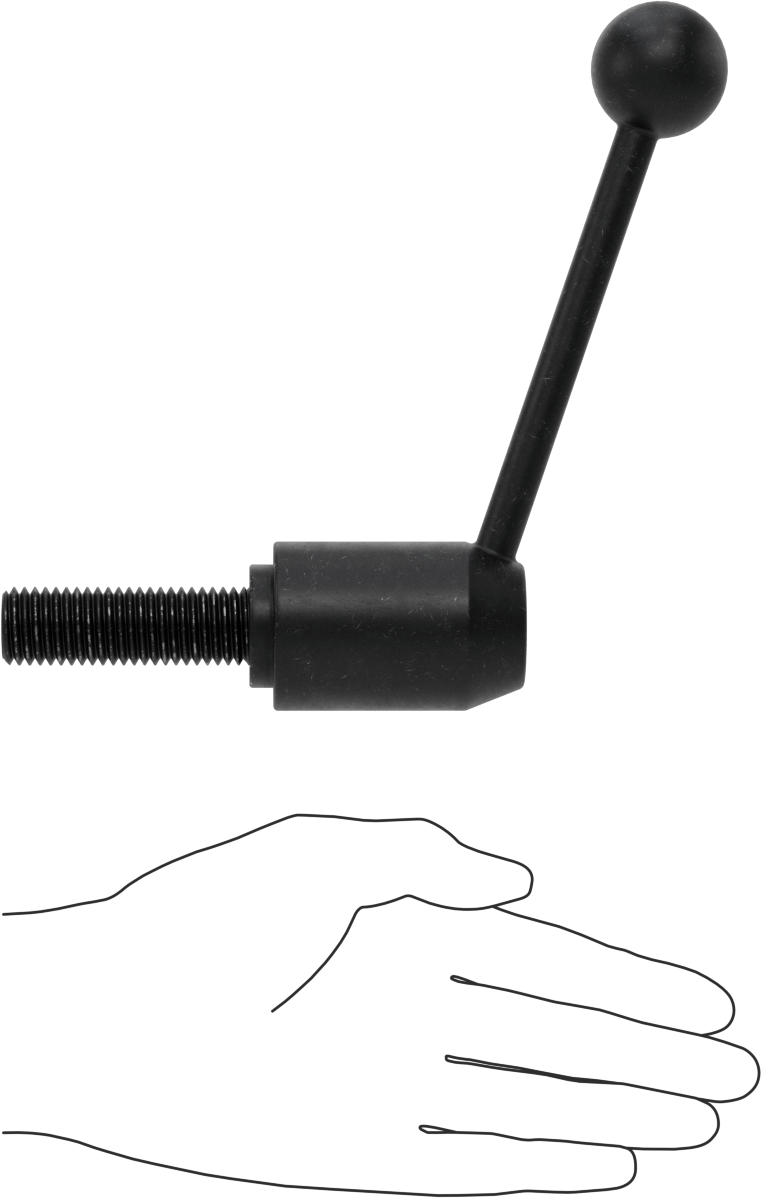 Çelik Ayarlanabilir Tutamak, 3/4“-10 Dişli 2-3/8” Uzun Saplamalı, 4-5/8" Çıkıntı
