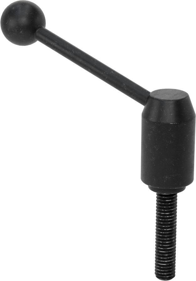 Çelik Ayarlanabilir Tutamak, 3/8“-16 Dişli 1-3/4” Uzunlukta Saplama ile, 2-15/16" Çıkıntı