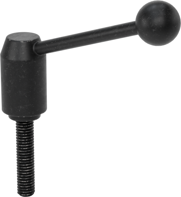Çelik Ayarlanabilir Tutamak, 3/8“-16 Dişli 1-3/4” Uzunlukta Saplama ile, 2-15/16" Çıkıntı