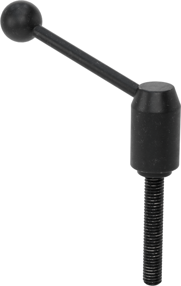 Çelik Ayarlanabilir Tutamak, 3/8“-16 Dişli 2-3/8” Uzunlukta Saplama, 2-15/16" Çıkıntı