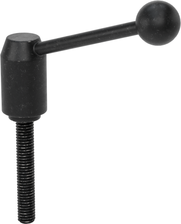Çelik Ayarlanabilir Tutamak, 3/8“-16 Dişli 2-3/8” Uzunlukta Saplama, 2-15/16" Çıkıntı