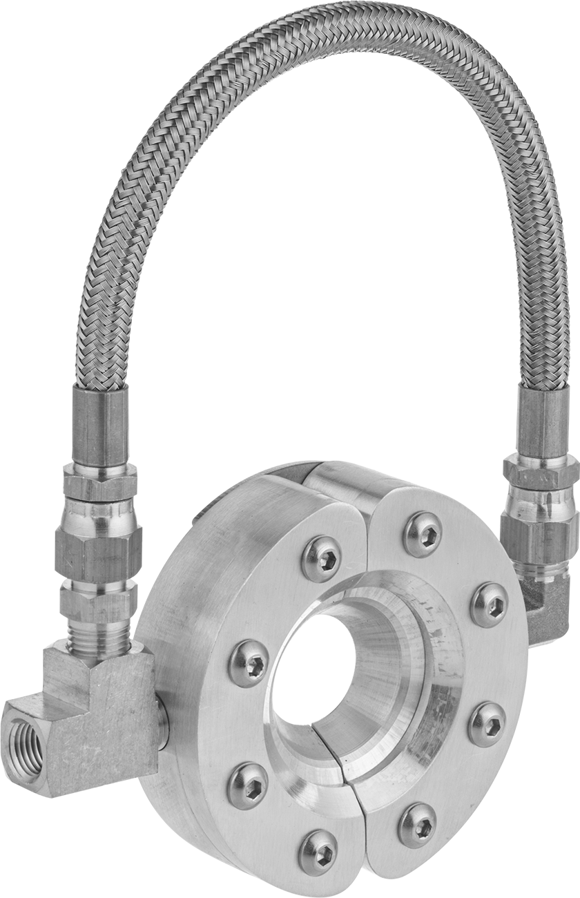 Dairesel Hava Akışlı Hava Bıçağı, 1" ID, 1/4" NPT Dişi Hava Girişi
