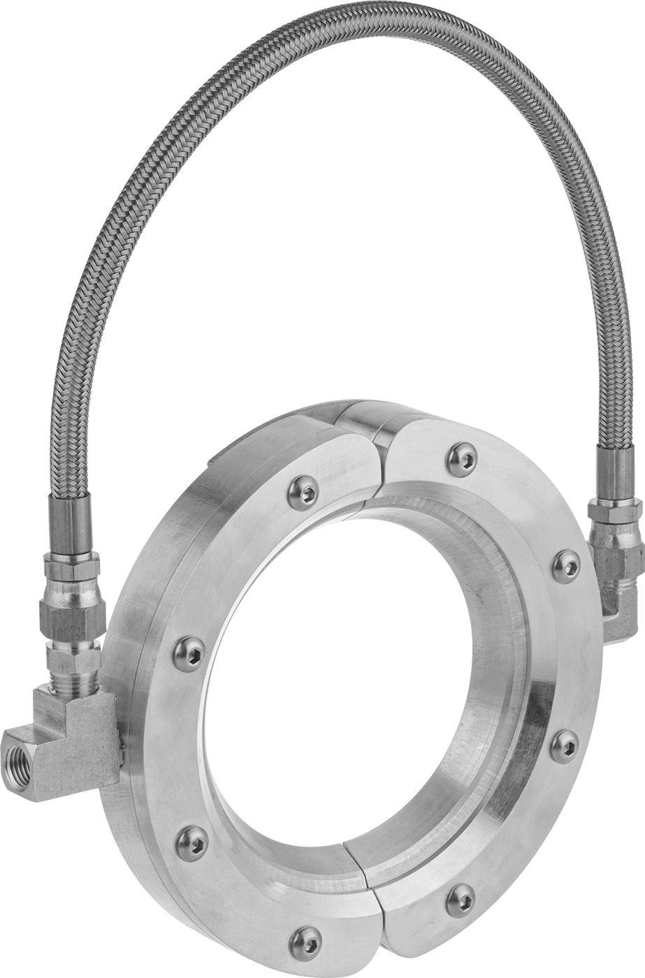 Dairesel Hava Akışlı Hava Bıçağı, 3" ID, 1/4" NPT Dişi Hava Girişi