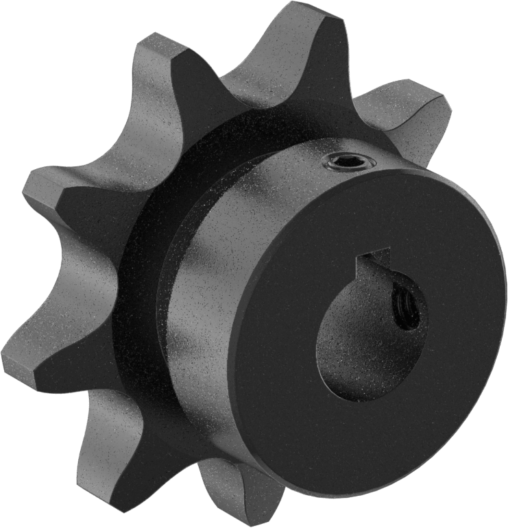 Çelik Tek Sıralı Dişli, ANSI 60 Makaralı Zincir ve 5/8" Mil Çapı için, 9 Diş