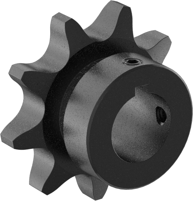 Çelik Tek Sıralı Dişli, ANSI 60 Makaralı Zincir ve 7/8" Mil Çapı için, 9 Diş