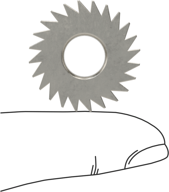 Metal Cırcır Dişlisi, 1/4" Yüz Genişliği, 24 Diş