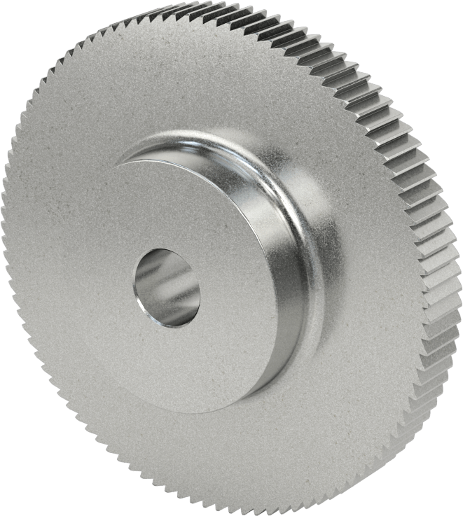 Metal Cırcır Dişlisi, 12 mm Yüz Genişliği, 100 Diş, 24 mm Toplam Genişlik