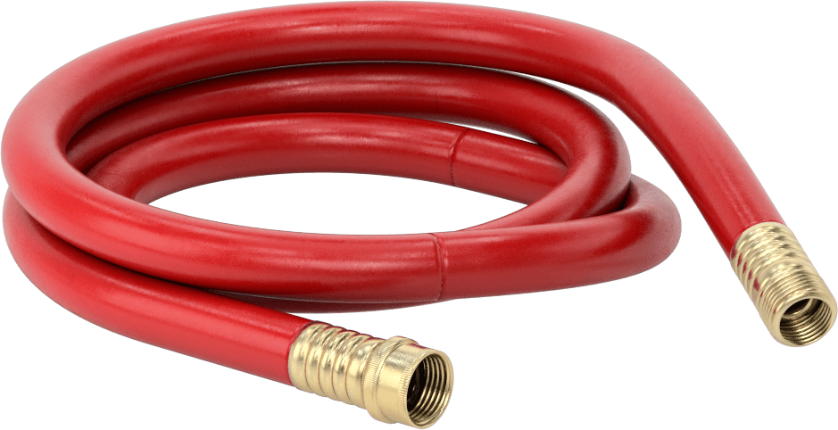 Sıcak Su için Bahçe Hortumu, Pirinç GHT Bağlantı Elemanları ile, 5/8" ID, 1" OD, 5 Fit Uzunluk