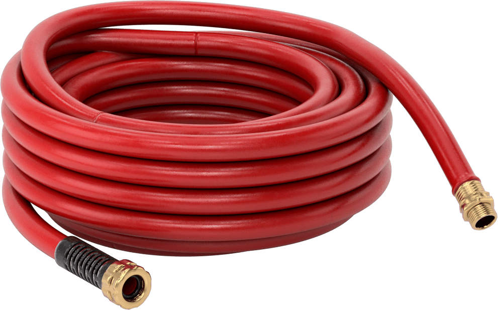 Sıcak Su için Bahçe Hortumu, Alüminyum GHT Bağlantı Parçaları ile, 3/4" ID, 1" OD, 50 Fit Uzunluk