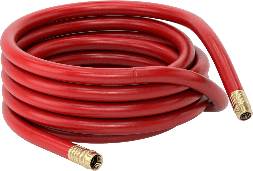 Sıcak Su için Bahçe Hortumu, Pirinç GHT Bağlantı Elemanları ile, 3/4" ID, 1-1/8" OD, 25 Fit Uzunluk