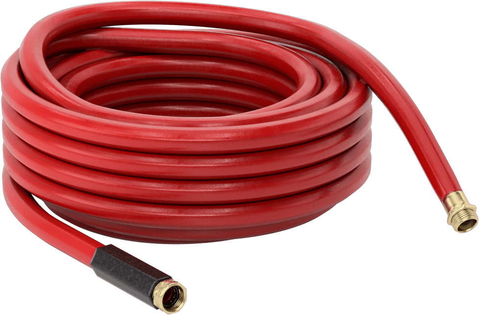 Sıcak Su için Bahçe Hortumu, Pirinç GHT Bağlantı Elemanları ile, 3/4" ID, 1" OD, 50 Fit Uzunluk