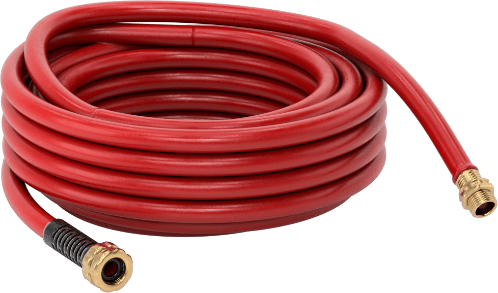 Sıcak Su için Bahçe Hortumu, Alüminyum GHT Bağlantı Parçaları ile, 5/8" ID, 7/8" OD, 50 Fit Uzunluk