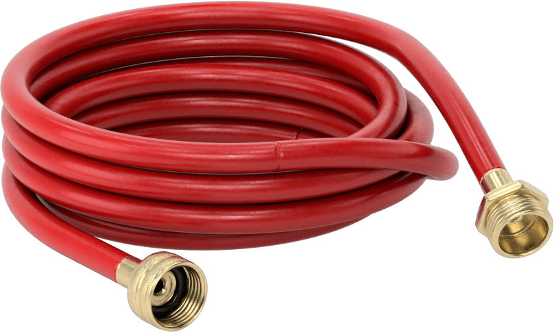 Sıcak Su için Bahçe Hortumu, Pirinç GHT Bağlantı Elemanları ile, 1/4" ID, 1/2" OD, 10 Fit Uzunluk