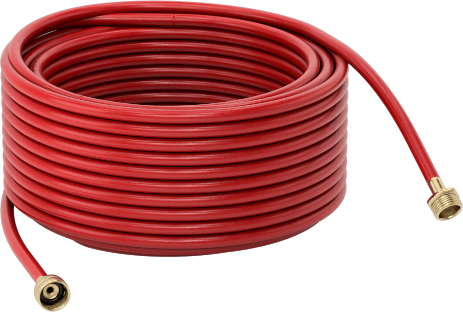 Sıcak Su için Bahçe Hortumu, Pirinç GHT Bağlantı Elemanları ile, 1/4" ID, 1/2" OD, 100 Fit Uzunluk