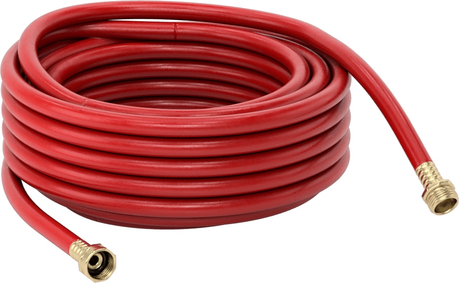 Sıcak Su için Bahçe Hortumu, Pirinç GHT Bağlantı Elemanları ile, 3/8" ID, 11/16" OD, 50 Fit Uzunluk