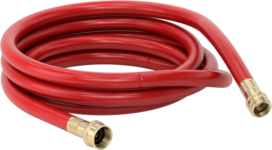 Sıcak Su için Bahçe Hortumu, Pirinç GHT Bağlantı Elemanları ile, 1/2" ID, 13/16" OD, 10 Fit Uzunluk