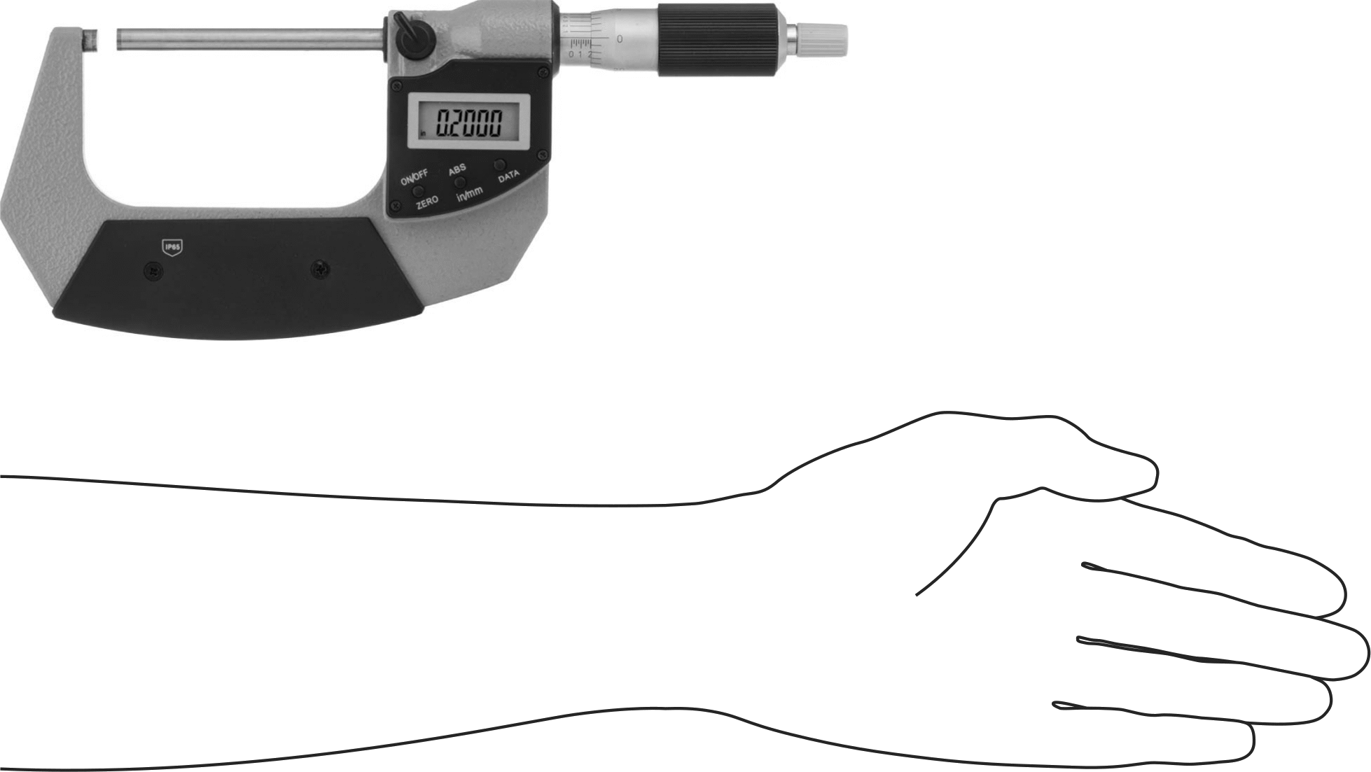 Soğutma Sıvısına Dayanıklı Elektronik Dış Mikrometre, 2“ ila 3” ve 50 mm ila 75 mm Ölçüm Aralığı